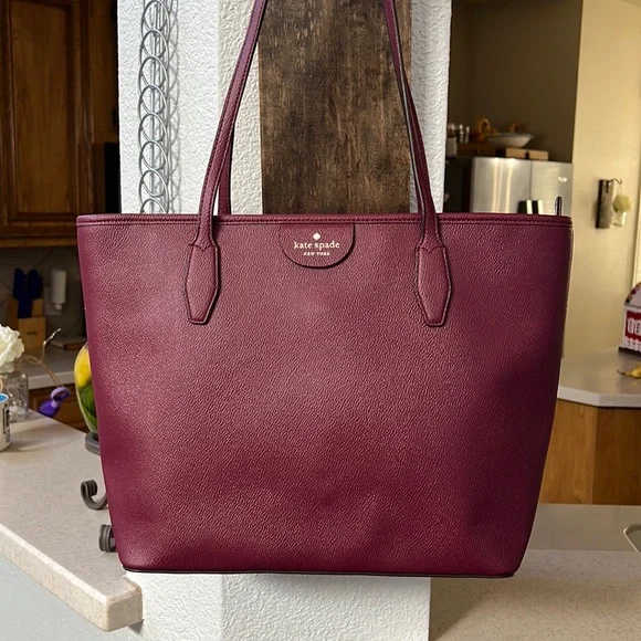 Kate Spade Lori Blackberry Large Textured Tote - Picture 4 of 9